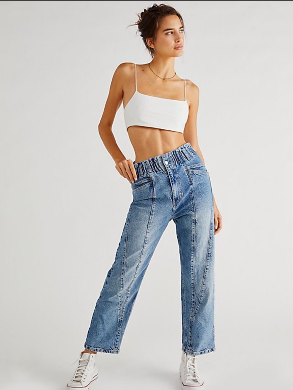 Free People We The Free Powell Boyfriend Pull On Jeans Size Small